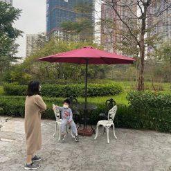 Ô dù hòa phát chính tâm sắt 3m màu đỏ