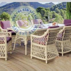 Bộ Bàn Ghế Ăn Mây Nhựa Ngoài Trời TL3A32