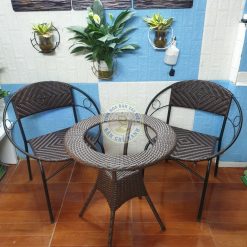 Bàn Ghế Cafe Mây Nhựa TL67