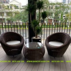 Bàn Ghế Mây Cao Cấp Ngoài Trời TL18