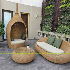 Bàn Ghế Mây Nhựa Cao Cấp Ngoài Trời TL423