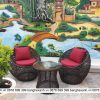 Bàn Ghế Mây Nhựa Ngoài Trời TL105