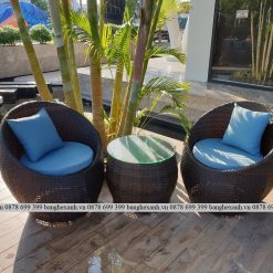 Bàn Ghế Mây Nhựa Cao Cấp Ngoài Trời TL1A15