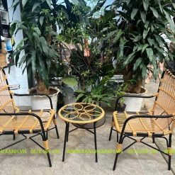Bộ Bàn Ghế Mây Nhựa Ngoài TRời TL117
