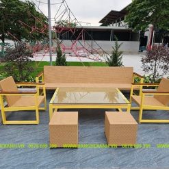 Bộ Sofa Mây Nhựa Cao Cấp Ngoài Trời TL851