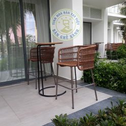 Bàn Ghế Quầy Bar Mây Nhựa TL218