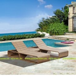 Ghế Bể Bơi Mây Nhựa Cao Cấp TL5519
