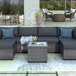 Sofa Mây Nhựa Ngoài Trời TL1A21