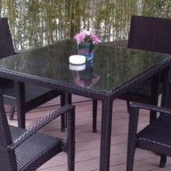 Bàn Ghế Cafe Mây Nhựa TL65