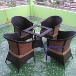 Bàn Ghế Cafe Mây Nhựa TL511