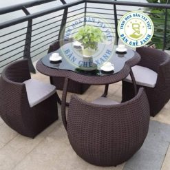 Bộ Bàn Ghế Mây Nhựa Ngoài Trời TL1B39