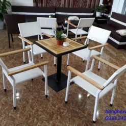 Bàn Ghế Cafe Mây Nhựa TL613